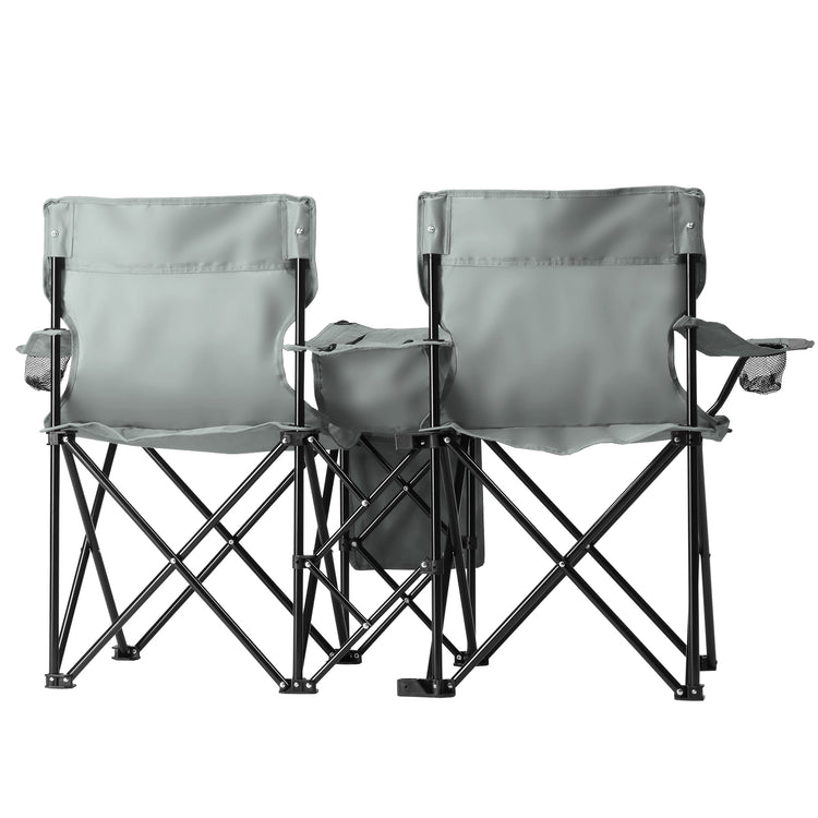 59x19.6x31in, Grey, Fishing Chair, Iron Stand, Oxford Cloth 85kg With Parasol