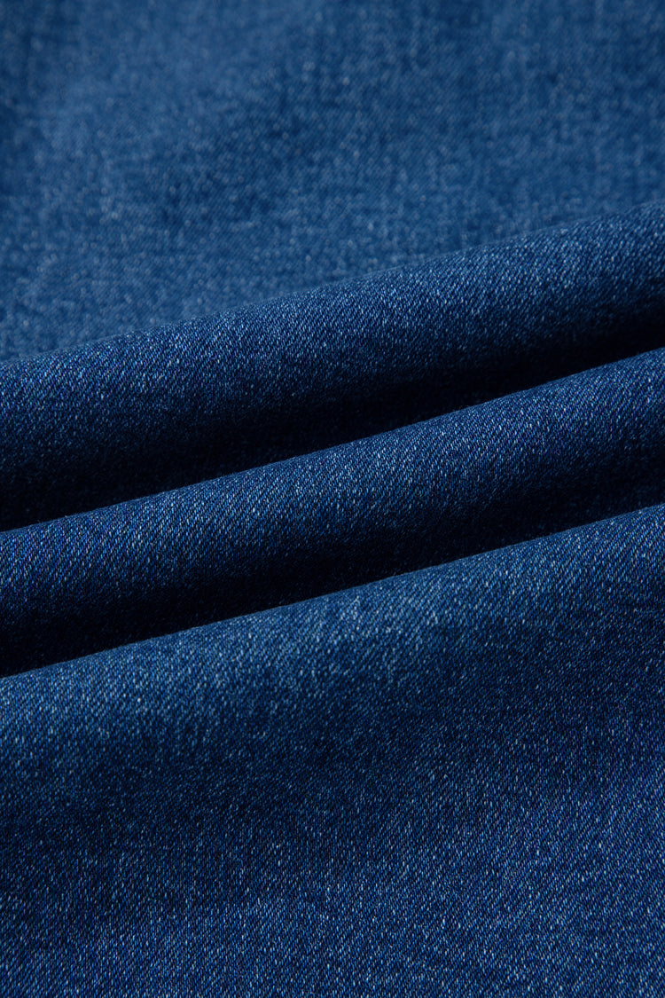Sky Blue Tailored Seam Detail Womens Shift Jeans