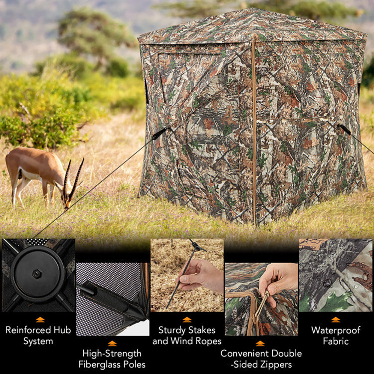 5-IN-1 Detachable Hunting Blind For 2-3 People With Skylight